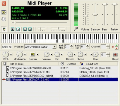 Screenshot of the application Soundfont Midi Player - #1