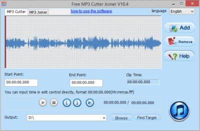 Screenshot of the application Free MP3 Cutter Joiner - #1