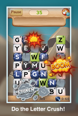 Screenshot of the application Letter Crush - #7
