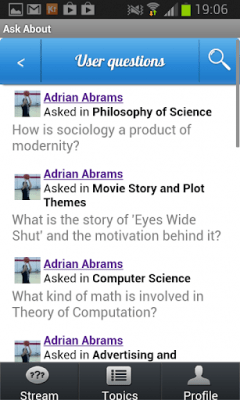 Screenshot of the application Ask A Question - #4