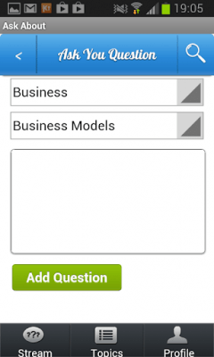 Screenshot of the application Ask A Question - #5