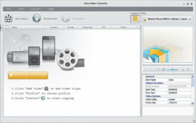 Screenshot of the application Aura Free Video Converter - #1