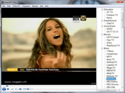 Screenshot of the application Internet TV - #1