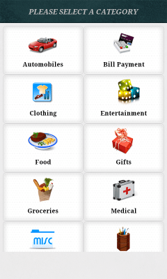 Screenshot of the application Daily Expense - #4