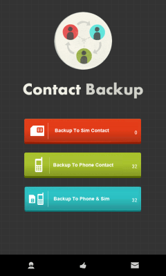Screenshot of the application Contact Backup - #2