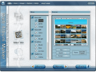 Screenshot of the application Web Album Maker - #2