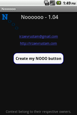 Screenshot of the application Nooooo Widget - #2