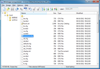 Screenshot of the application WinImage Portable - #1