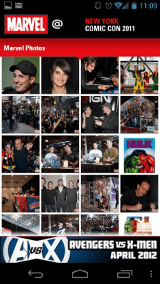 Screenshot of the application Marvel Events - #2