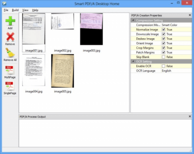 Screenshot of the application Smart PDF/A Desktop Home - #1