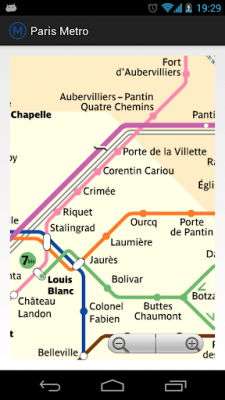 Screenshot of the application Paris Metro MAP - #1