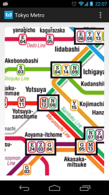 Screenshot of the application Tokyo Metro MAP - #1