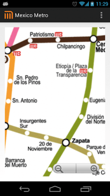 Screenshot of the application Mexico D.F Metro MAP - #2