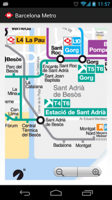 Screenshot of the application BCN Metro MAP - #2