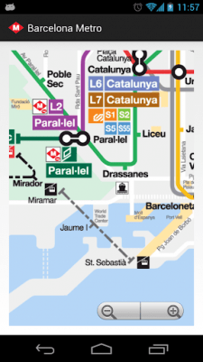 Screenshot of the application BCN Metro MAP - #3