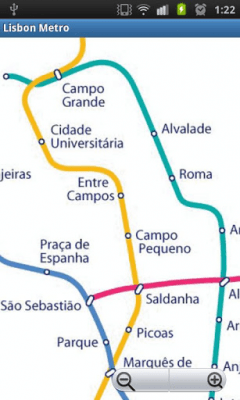 Screenshot of the application Lisbon Metro MAP - #1