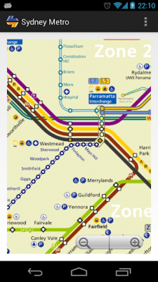 Screenshot of the application Sydney Metro MAP - #3