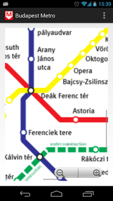 Screenshot of the application Budapest Metro MAP - #1