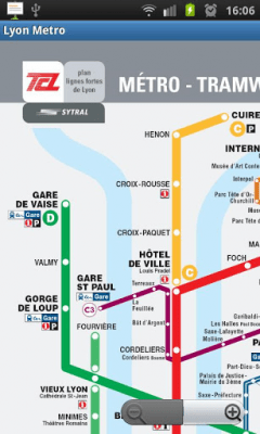 Screenshot of the application Lyon Metro - #2