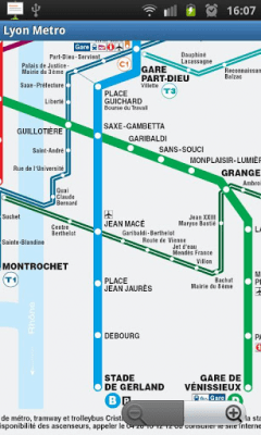 Screenshot of the application Lyon Metro - #3