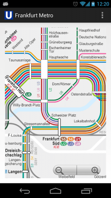 Screenshot of the application Frankfurt Metro MAP - #3