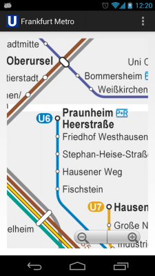 Screenshot of the application Frankfurt Metro MAP - #4