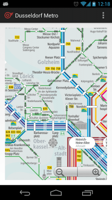 Screenshot of the application Dusseldorf Metro MAP - #3