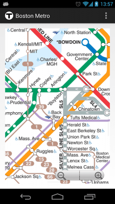 Screenshot of the application Boston Metro - #3