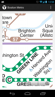 Screenshot of the application Boston Metro - #4