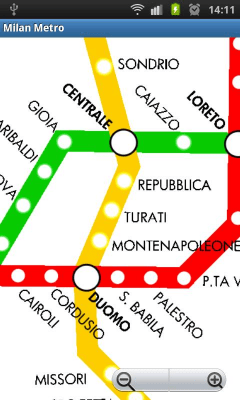 Screenshot of the application Milan Metro - #1