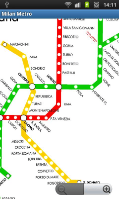 Screenshot of the application Milan Metro - #2