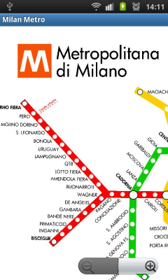Screenshot of the application Milan Metro - #3