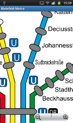 Screenshot of the application Bielefeld Metro MAP - #1