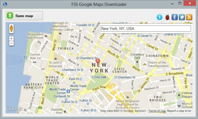 Screenshot of the application FSS Google Maps Downloader - #1