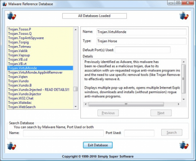 Screenshot of the application Trojan Remover - #3