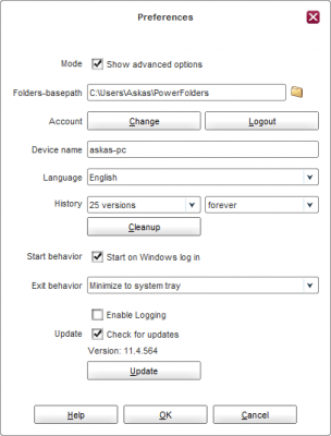 Screenshot of the application PowerFolder - #3