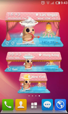 Screenshot of the application Cupid Theme GO Weather EX - #1