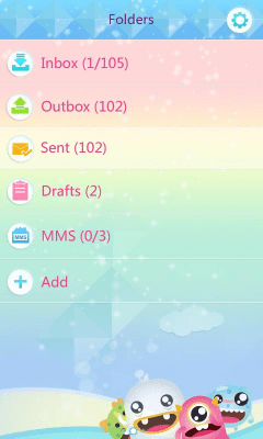 Screenshot of the application GO SMS Pro CuteMonster ThemeEX - #3