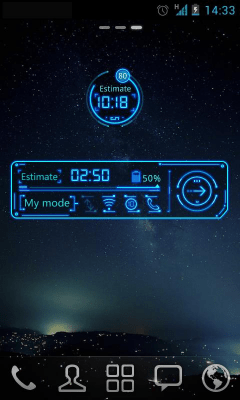 Screenshot of the application Future Theme GO Power Master - #2