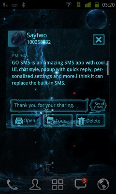 Screenshot of the application GO SMS Pro Slayer ThemeEX - #2