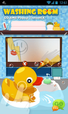 Screenshot of the application GOSMS WashingRoom Pop ThemeEX - #1