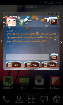 Screenshot of the application GO SMS Pro Santa Super Theme - #2