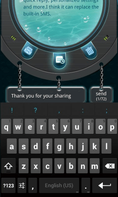Screenshot of the application GO SMS PRO Hatch Popup ThemeEX - #2