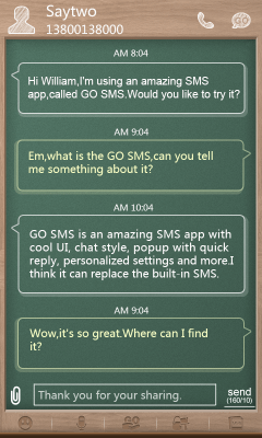 Screenshot of the application GO SMS Pro Z-My17h THEMEEX - #2