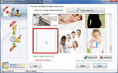 Screenshot of the application PDF Watermark Remover - #1