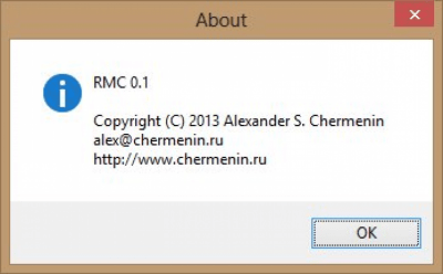 Screenshot of the application RMC - #1