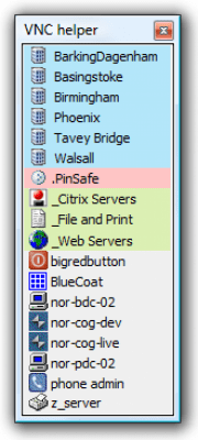 Screenshot of the application VNCHelper - #1