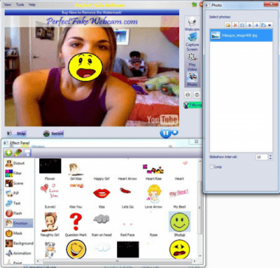 Screenshot of the application Perfect Fake Webcam - #1