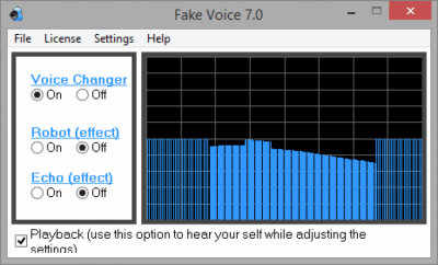 Screenshot of the application Fake Voice - #2
