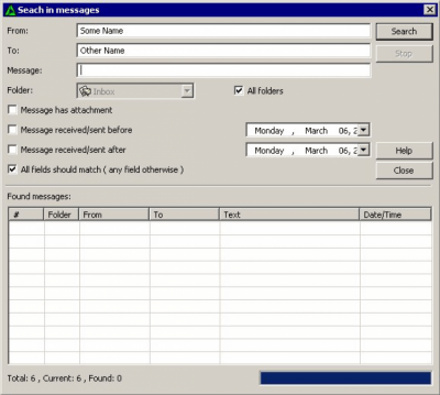 Screenshot of the application LANTALK NET - #4